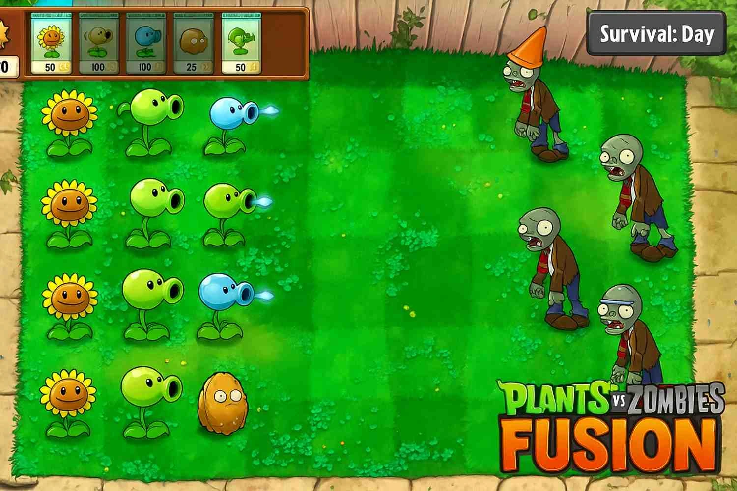 PvZ Fusion MOD APK 2 Survival mod